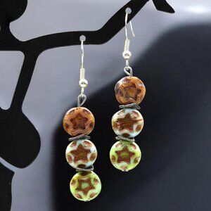 Stargate Czech Glass Drop Earrings | Handmade